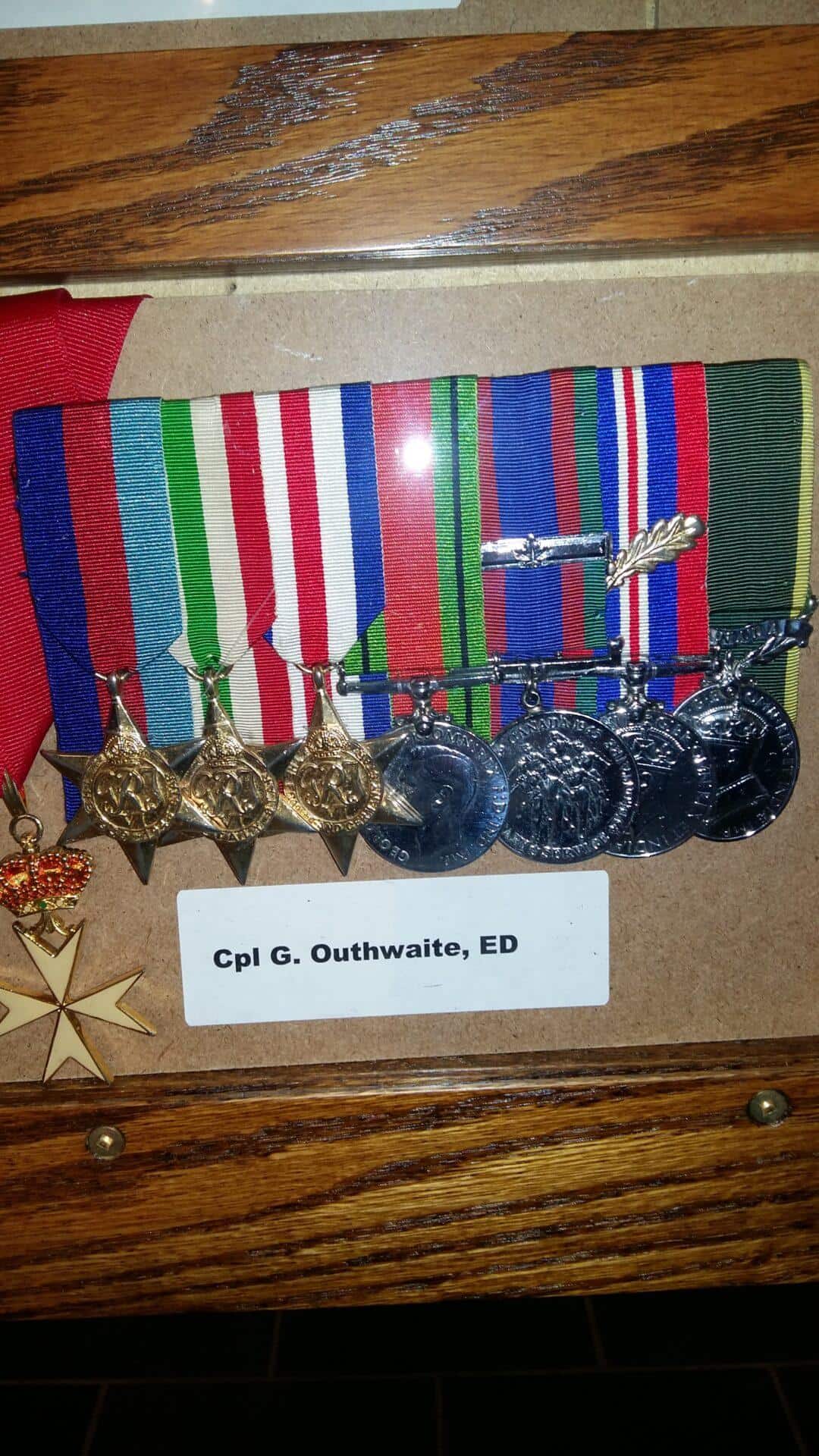 Capt. G. Outhwaite medals