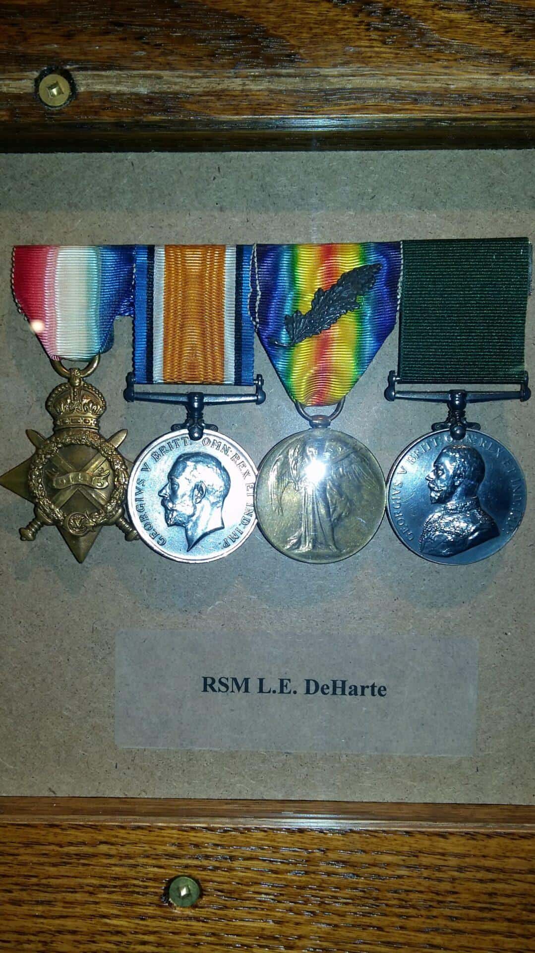 RSM (WO1) L. DEHARTE medals