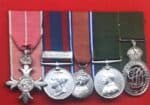 Medals of Captain John Slater, MBE, VD
