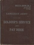 Service and Paybook, Cdn Army, WW2