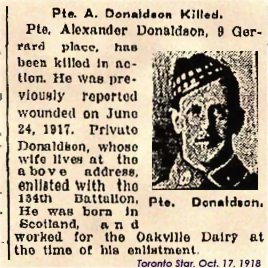 Pte DONALDSON, Alexander