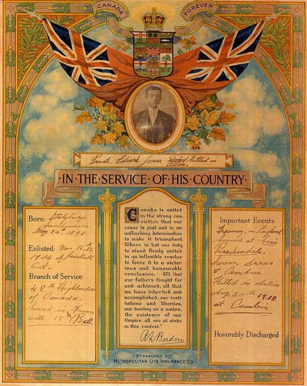 Pte JONES, Edward MM