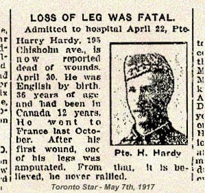 Pte HARDY, Harry