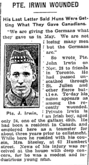 Private IRWIN, JOHN