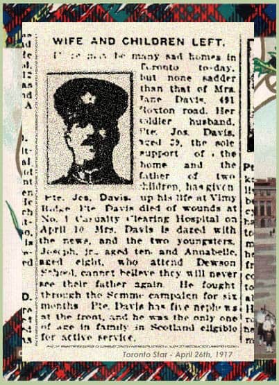Pte DAVIS, Joseph