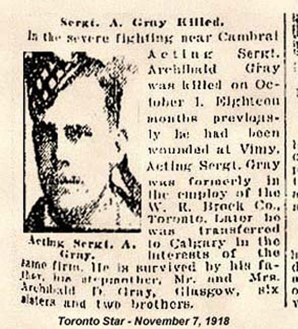 A/Sgt GRAY, Archibald