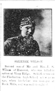 Sgt James Selkirk Wilson 10 Apr 1917 Barlin Communal