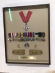 Medals and uniform accoutrements of Brigadier John Pollands Girvan, CBE, DSO, MC, VD, Croix de Guerre