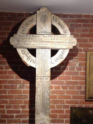 Original Vimy Cross – 10 April 1917