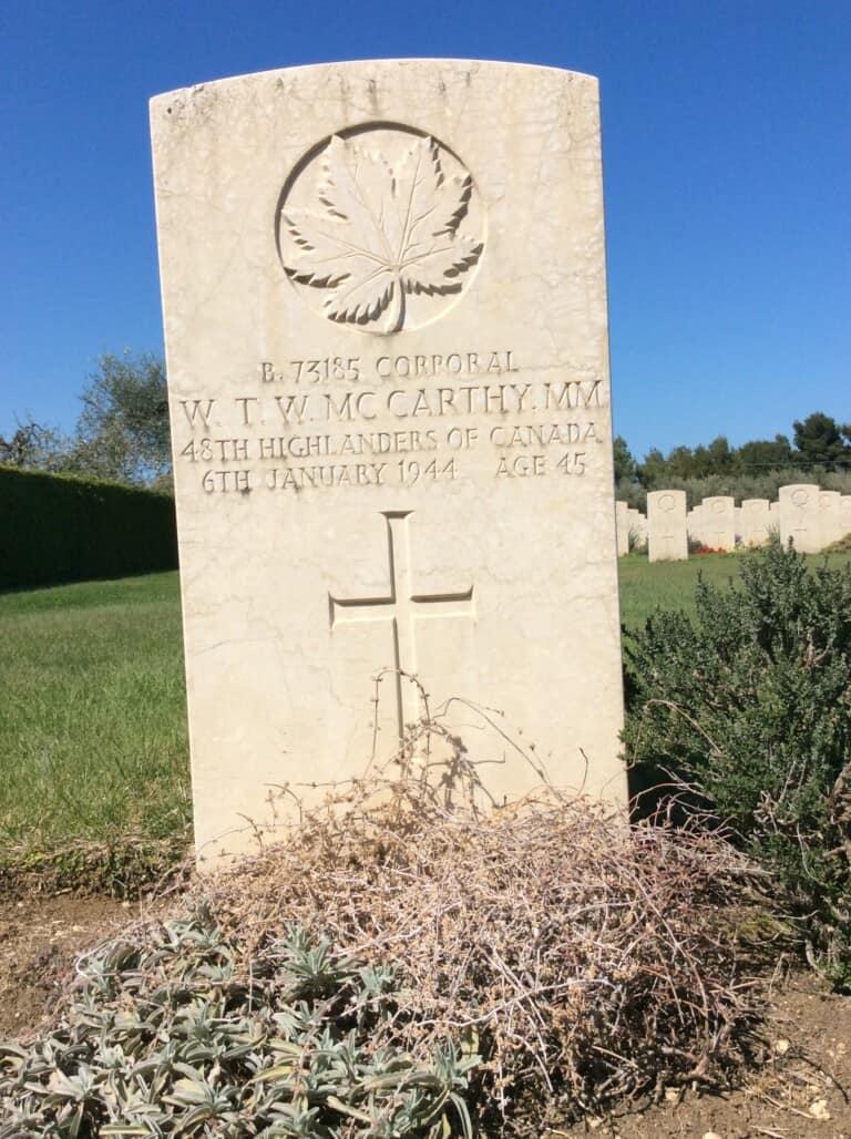 CPL MCCARTHY, WILLIAM TERENCE WEBB – KIA 6 Jan. 1944
